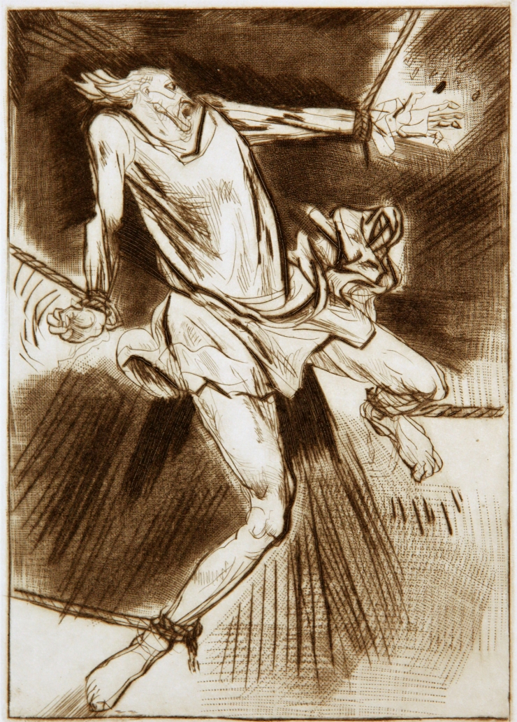 Execuția lui Ganelon. Ilustrație la eposul Franțuzesc ”Cântec despre Roland”