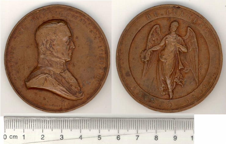 Medalie cu portretul feldmareşalului Joseph Radetzky