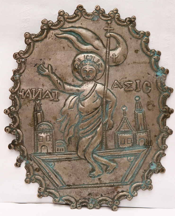 Plachetă cu Învierea lui Iisus (de la evanghelia de pristol)