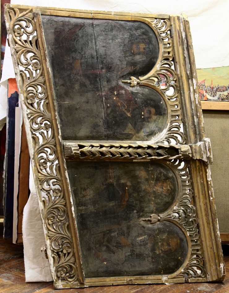 Panou cu Apostolii Petru, Matei, Luca, Andrei