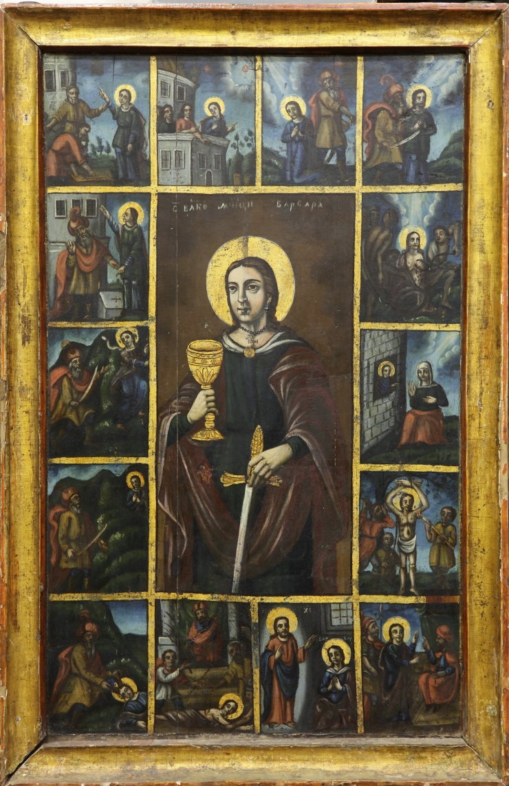 Sfînta Mare Muceniţă Varvara cu scene hagiografice