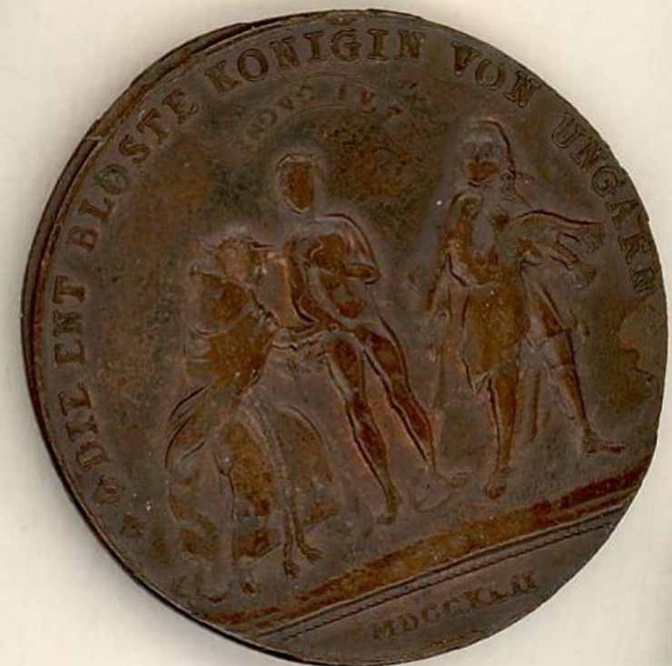 Medalie cu subiect satiric, 1742
