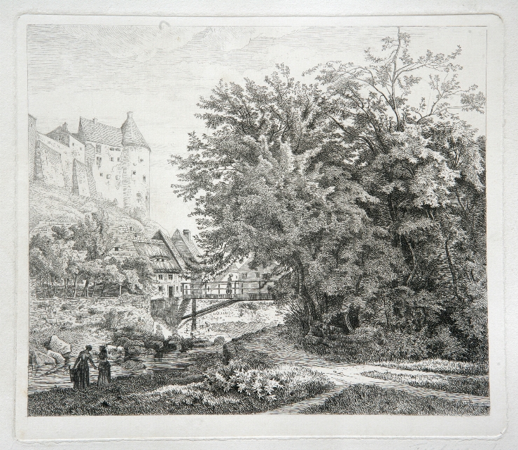 Peisaj cu castel