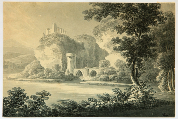 Peisaj cu castel