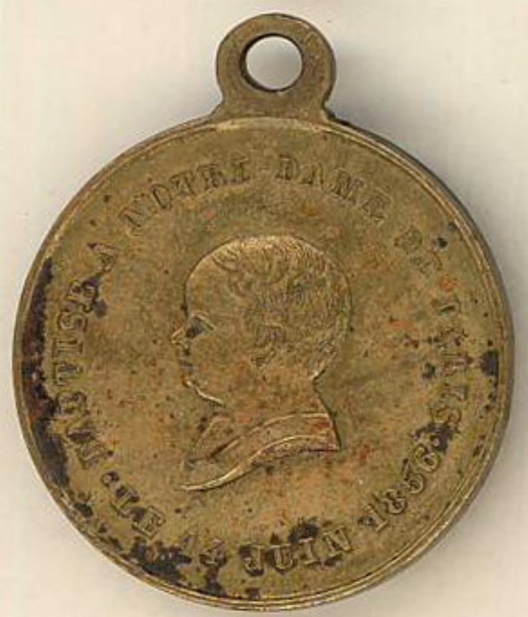 Medalie cu portretul prințului Napoleon, 1856