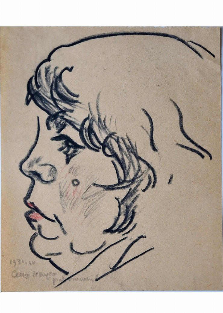 Schiţă (Portret de femeie, în profil). 1931
