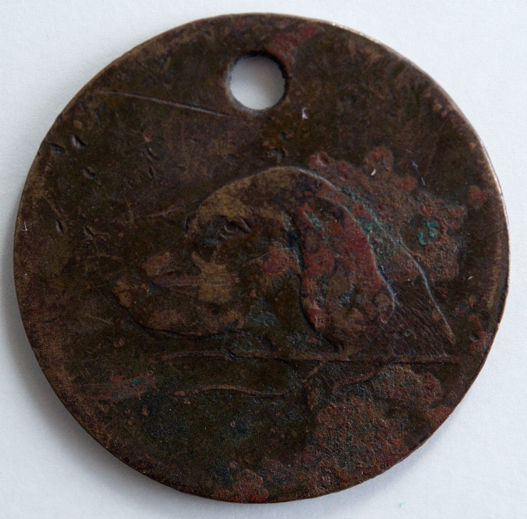 Jeton în cinstea expoziţiei de cîini din 1911