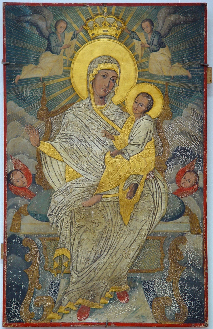 Maica Domnului pe tron