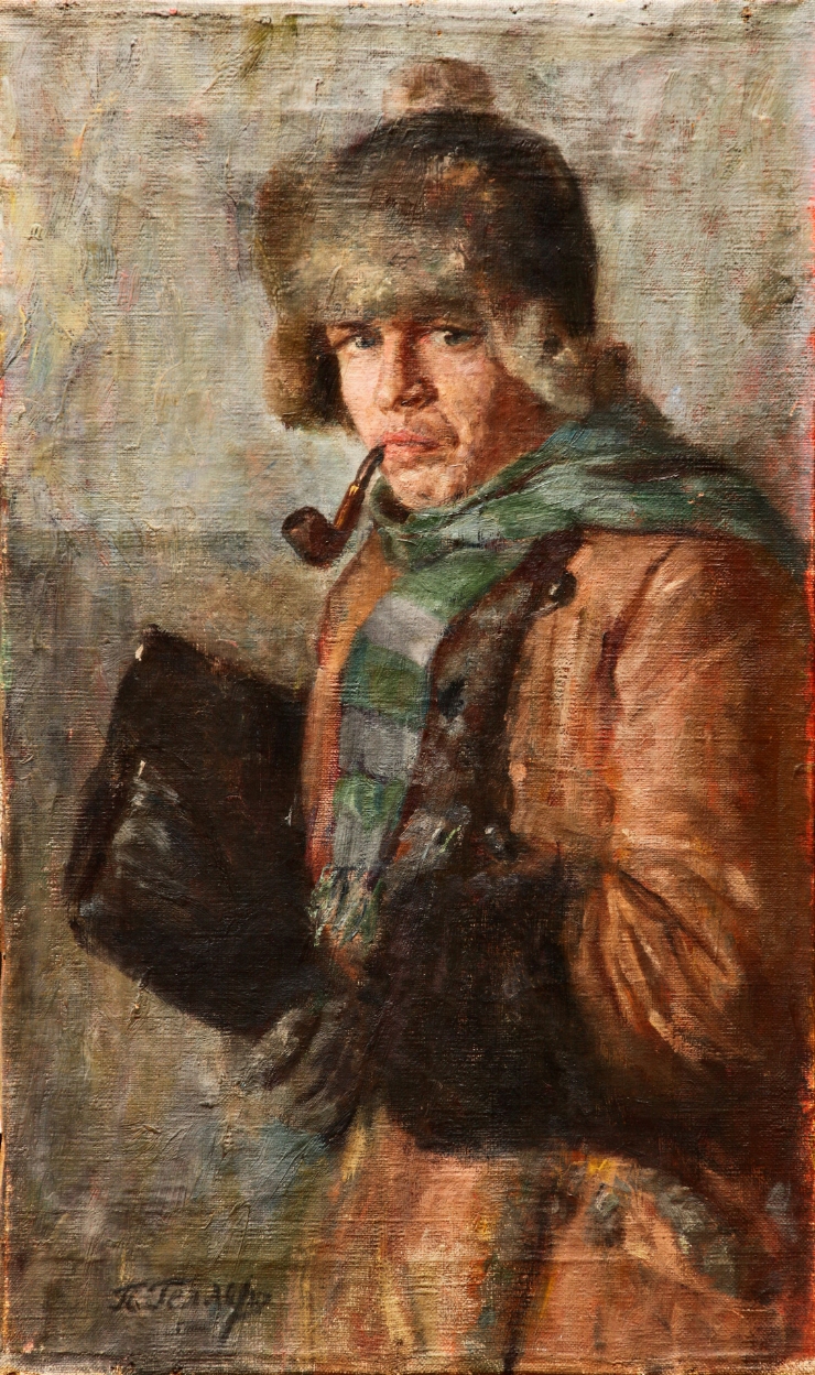 Portret de bărbat cu lulea (Secretarul sovietului sătesc)