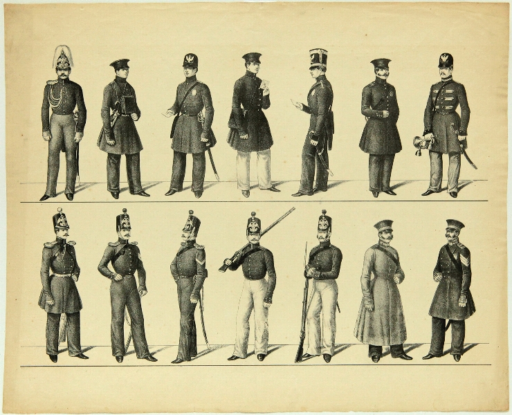 Uniforme militare ale armatei ruse.