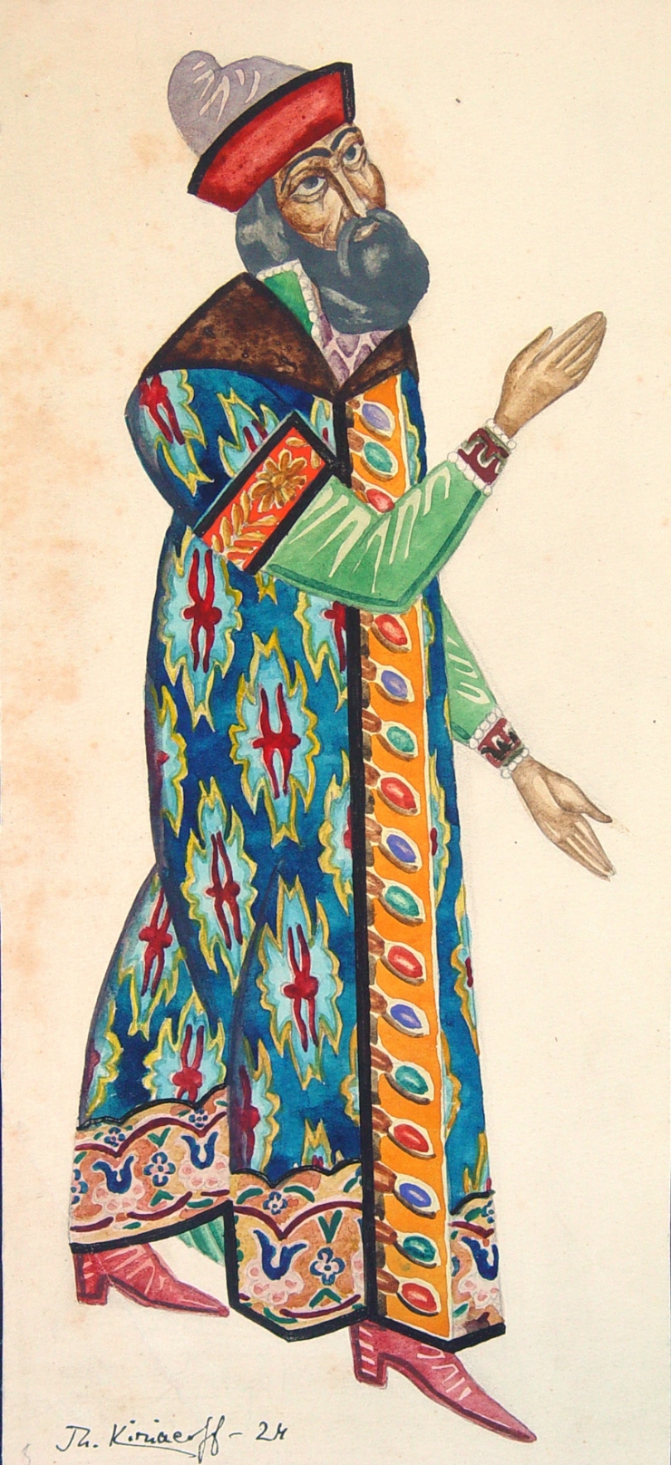 Schiţă de costum la boier