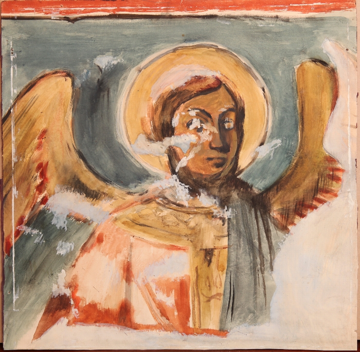 Arh. Gabriel. Copie. Fragmentul picturii murale a bisericii din Căuşeni
