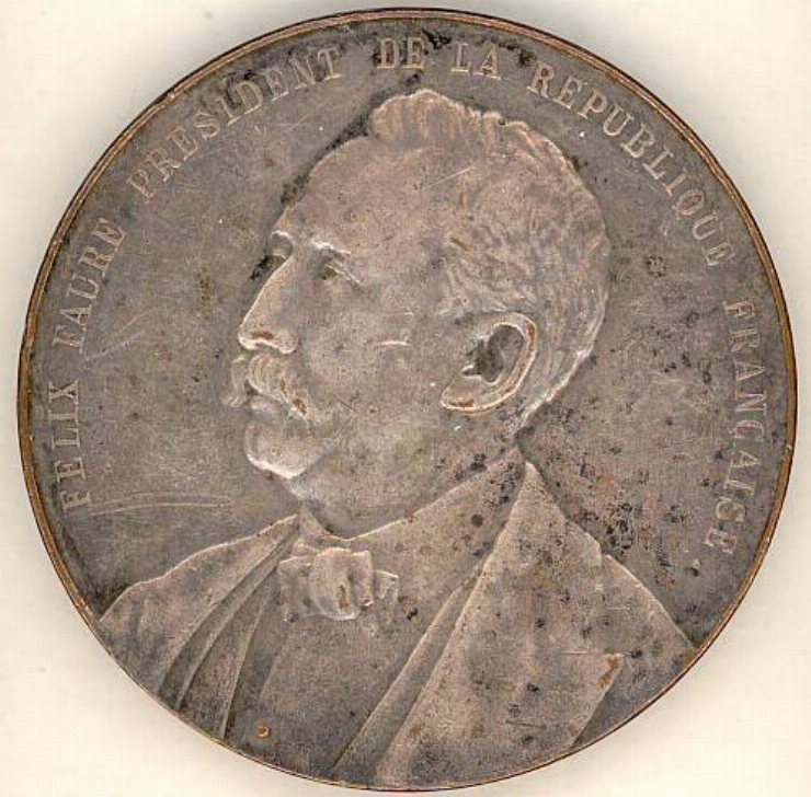 Medalie dedicată alegerii președintelui F. Faures (1841-99)