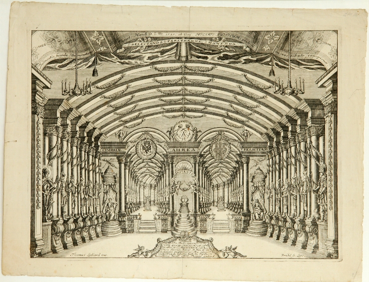 Lumini în teatrul din Hamburg în 1725