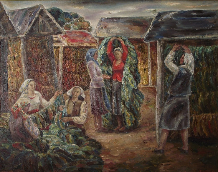 Cultivatorii de tutun, din satul natal