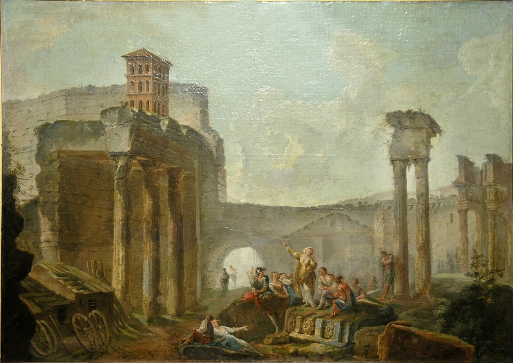 Peisaj cu ruine