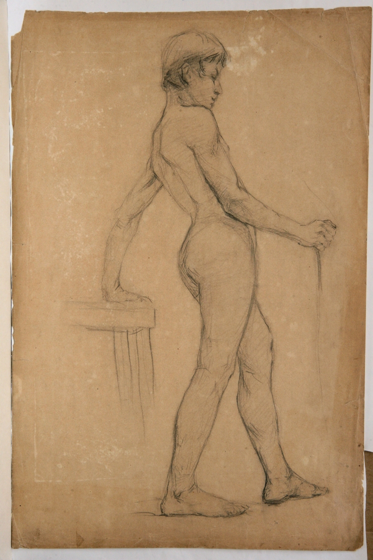 Model de bărbat. Crochiu