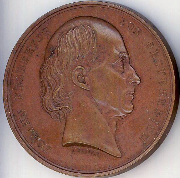 Medalie cu portretul arhiducelui Ioan, 1843