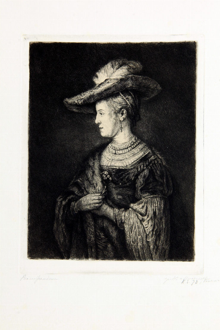 Portretul Saskiei van Eilenburg (de pe originalul lui Rembrandt)
