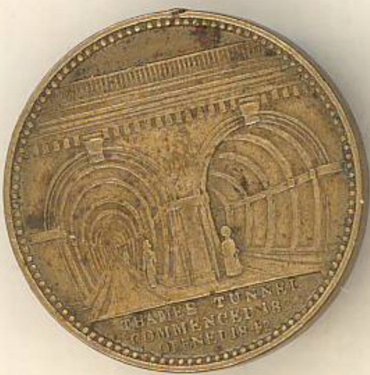 Medalie dedicată construirii tunelului, 1842