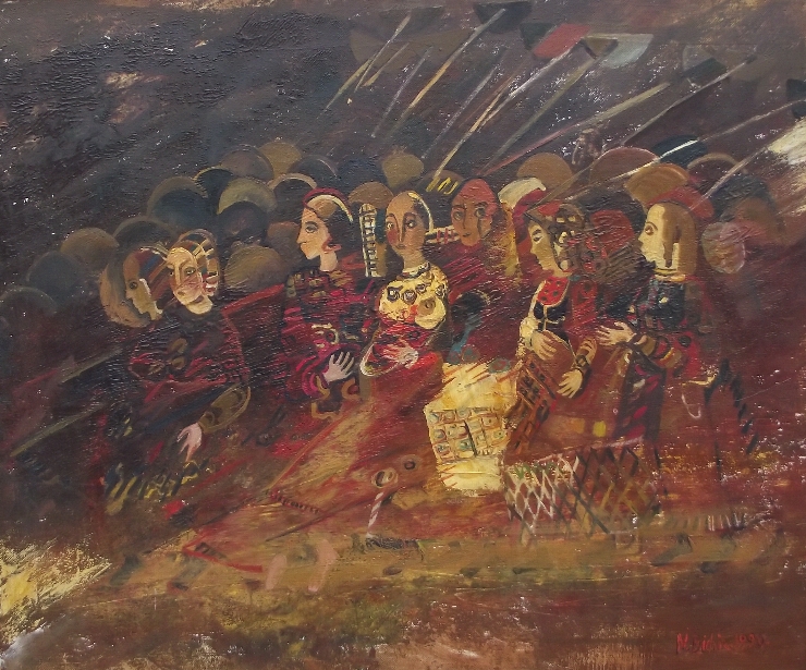 Grup de femei (în RP - Motive basarabene)