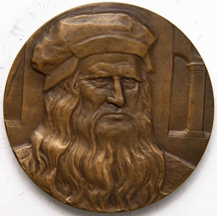 Medalie în memoria jubileului lui Leonardo da Vinci