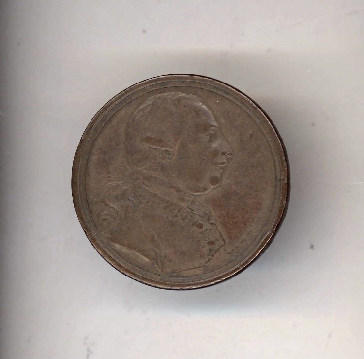 Medalie cu portretul regelui George III, 1773