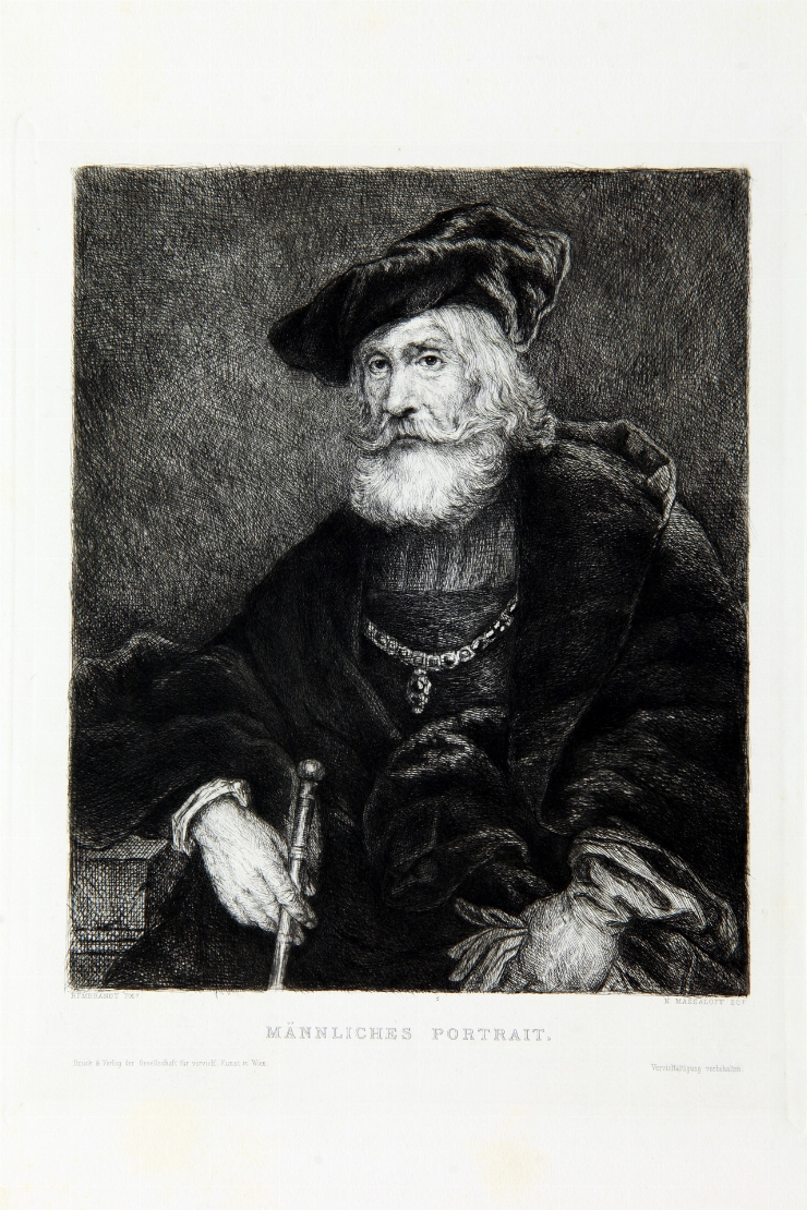 Portret de bărbat (de pe originalul lui Rembrandt)