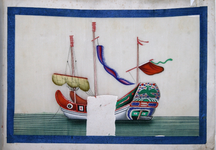Ambarcațiune cu 3 catarge (din seria „Corăbii chinezești”, f.12)