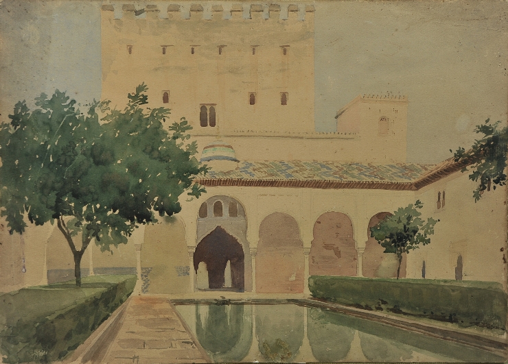 Curte interioară Mirt în palatul din Alhambra