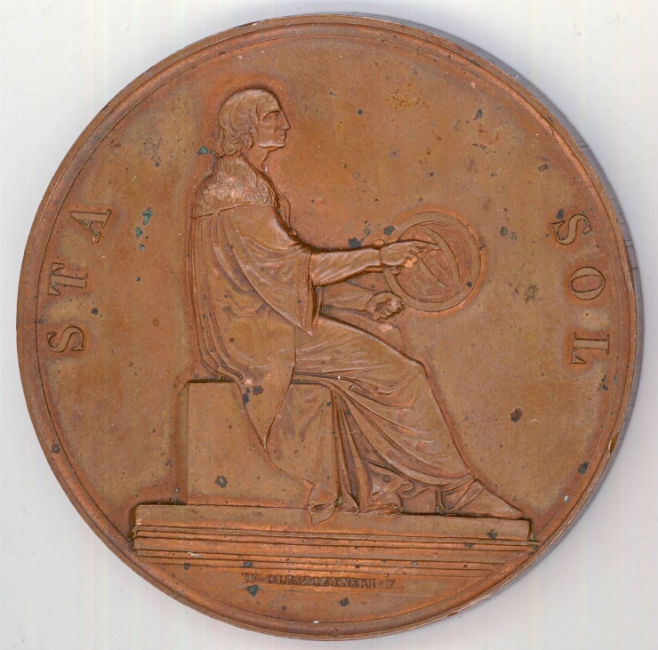 Medalie în memoria inaugurării monumentului lui Nicolae Kopernik, 1830