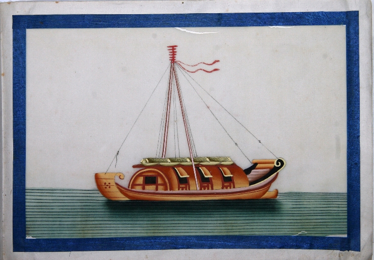Ambarcațiune cu catarg (din seria „Corăbii chinezești”, f.8)