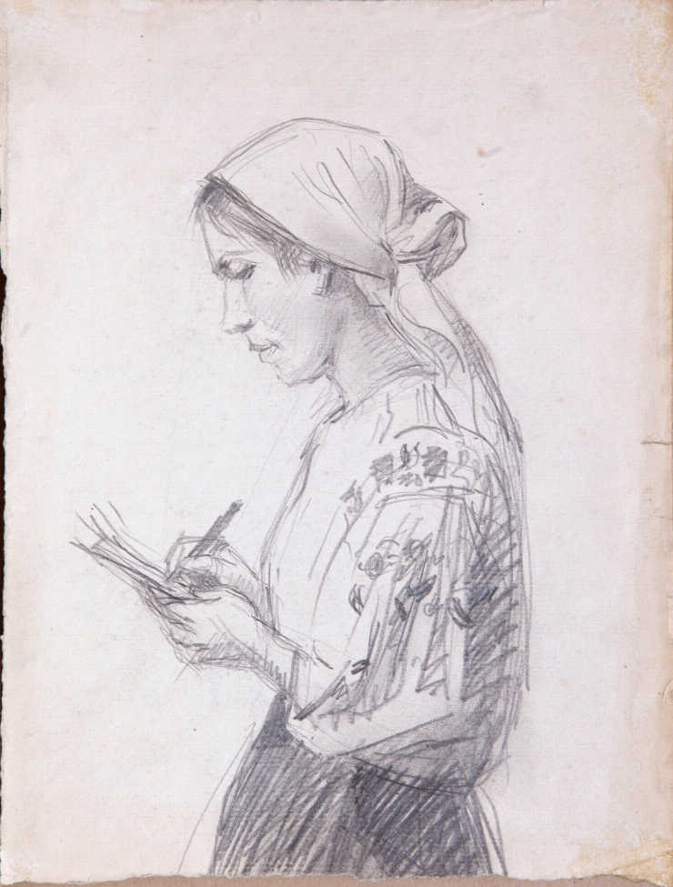 Femeia scriind