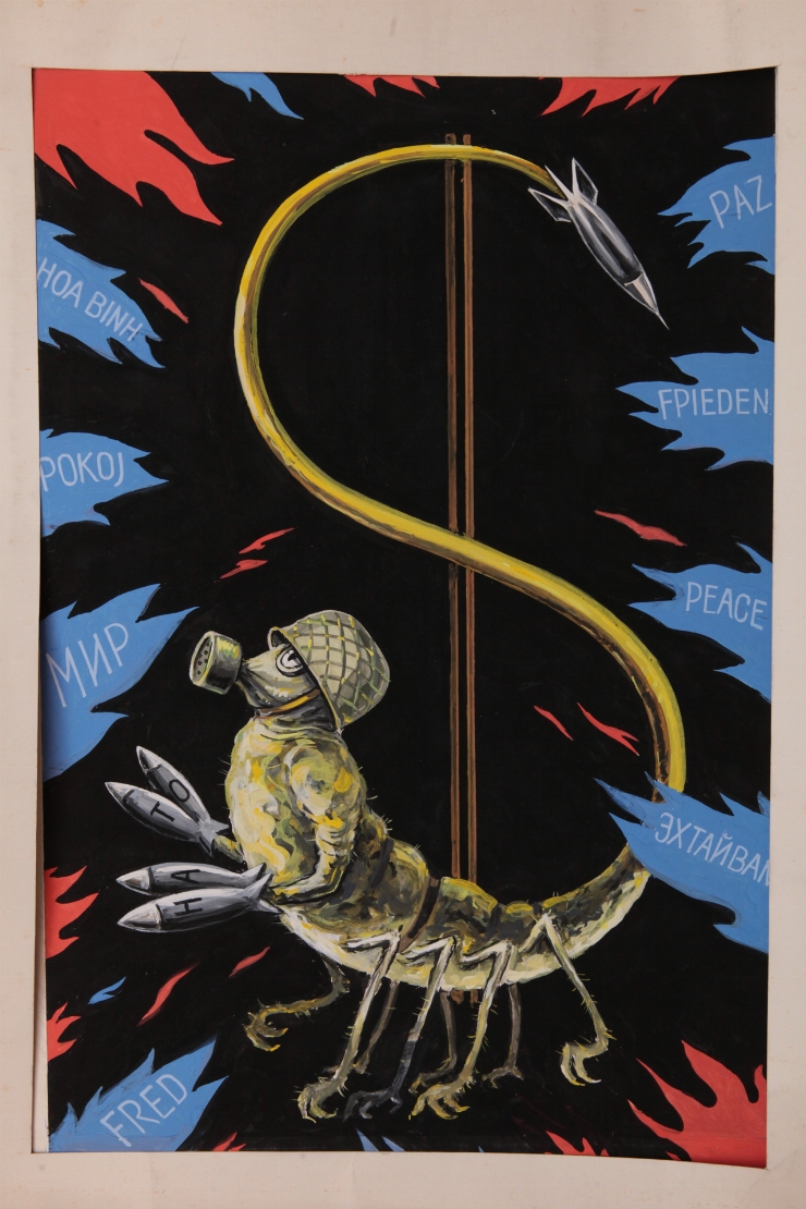 Scorpion de Washington. Placardă