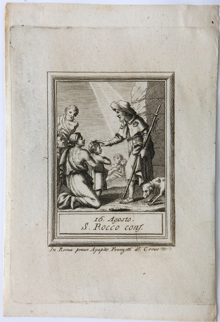 Sfântul Rocco (foaie din calendar - 15 august)