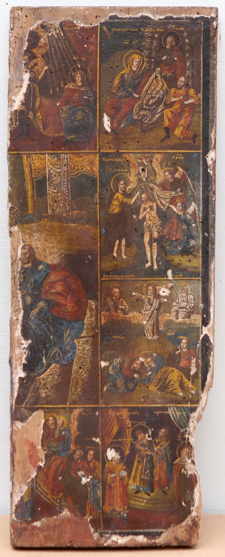 Fragment de icoană cu sfintele sărbători (p. dreapta)