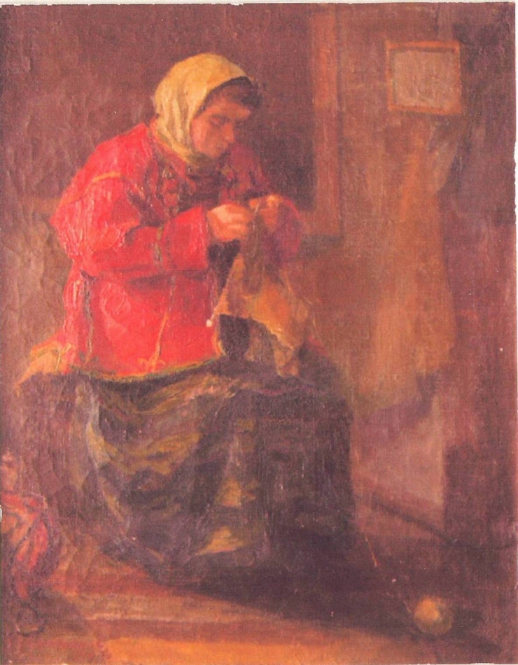 Femeie croşetînd