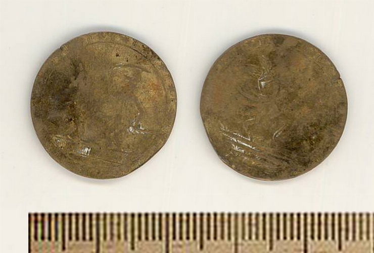 Jeton cu imaginea a 2 luptători