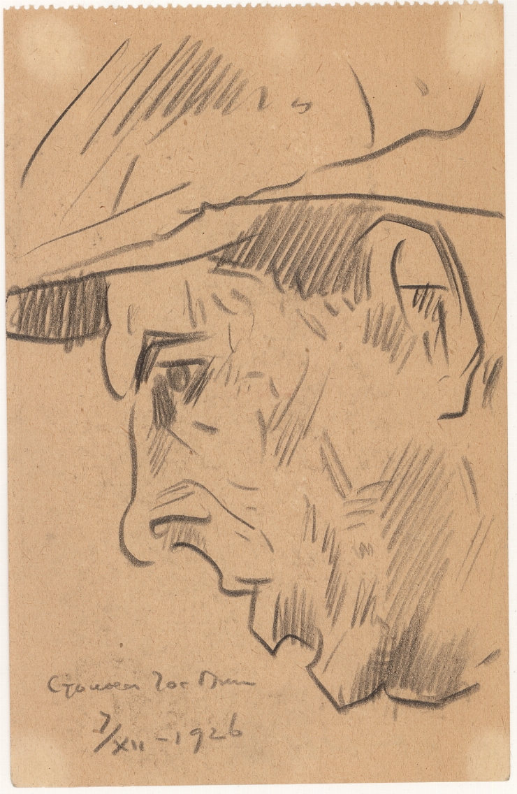 Schiţă (Portret de bărbat în profil, cu chipiu)
