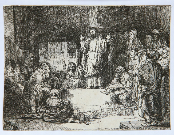 Predica lui Hristos, după Rembrandt