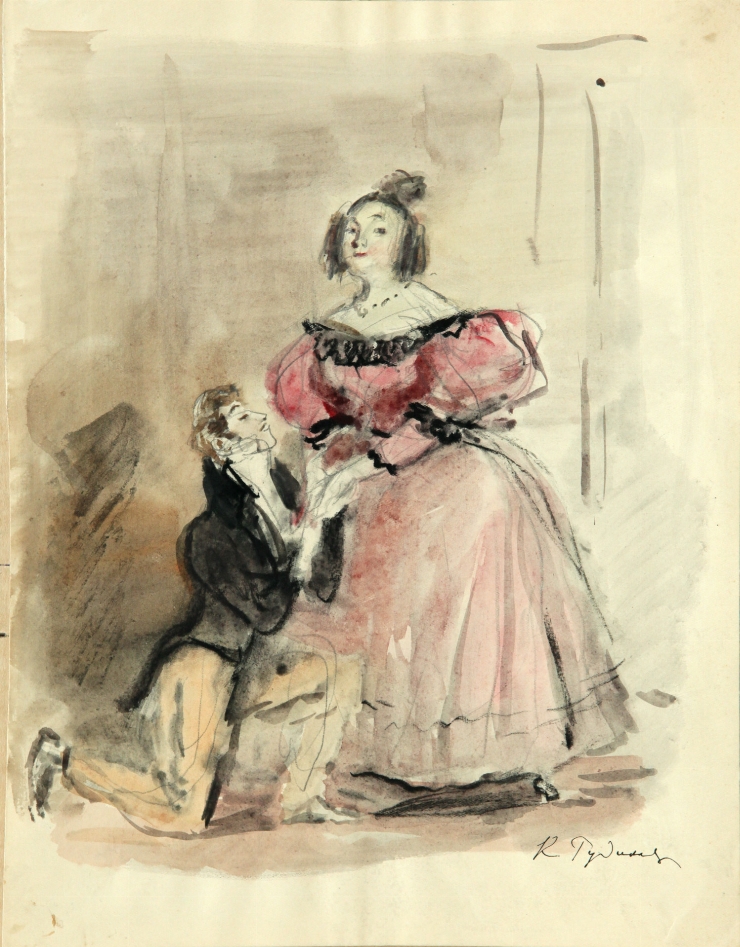 Ilustrație la comedia „Revizorul” de N.V.Gogol