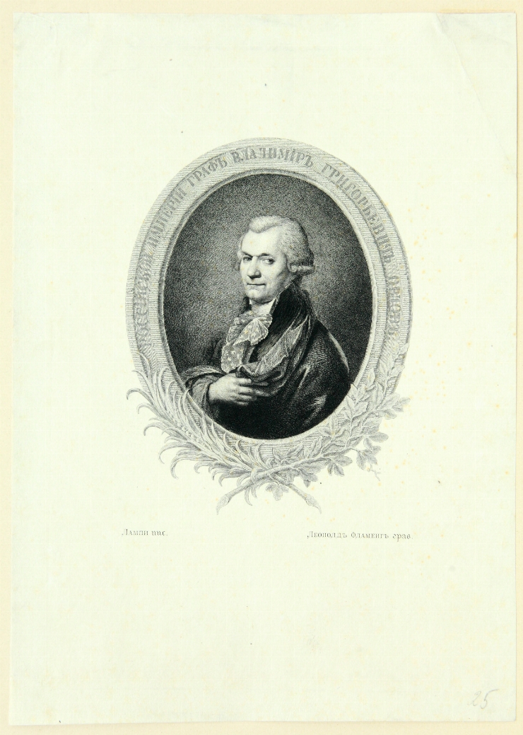 Portretul lui Vladimir Orlov (de pe originalul lui Lampi)