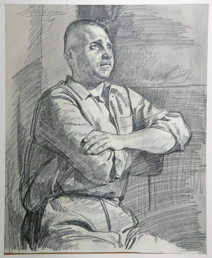 Tractoristul V. Leontevici (din seria „Fruntașii gospodăriei agricole”)