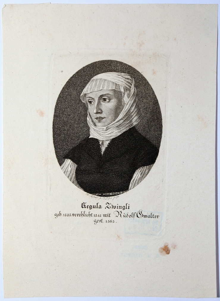 Portretul lui Regula Zwingli, după H. Asper