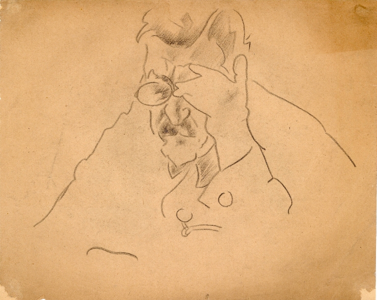 Crochiu (Portret de bărbat cu ochelari)