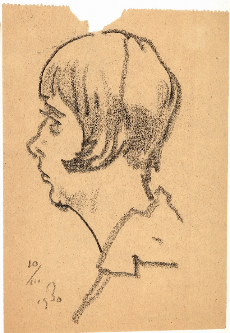 Schiţă (Portret de femeie în profil)