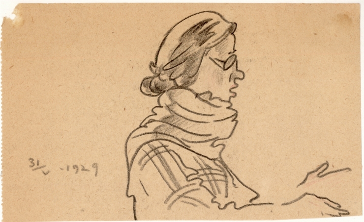 Crochiu (Portret de femeie în profil)