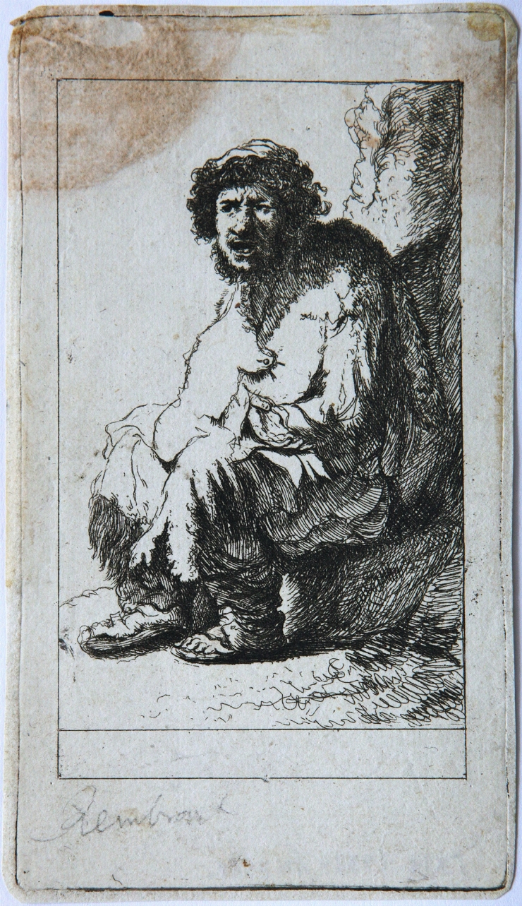Cerșător, după Rembrandt ”Autoportret”