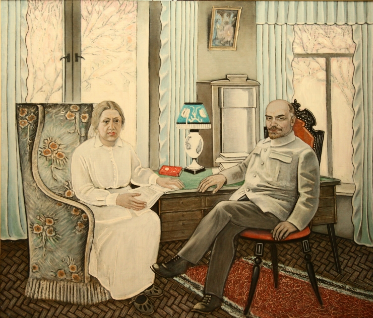 V. Lenin şi N. Krupskaia
