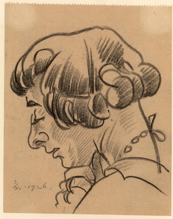 Crochiu (Portret de femeie în profil)